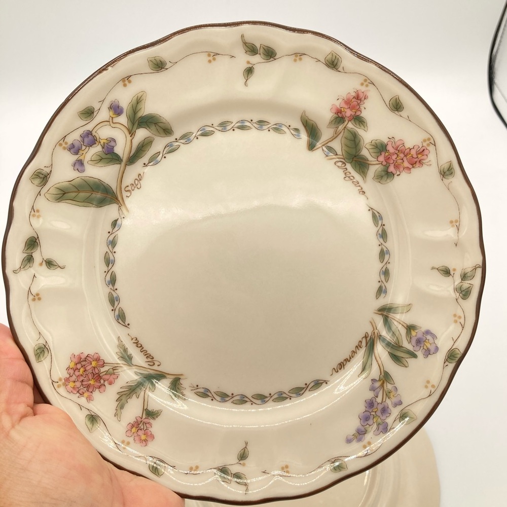 2 SALAD PLATE SPICE BLOSSOMS BY EPOCH